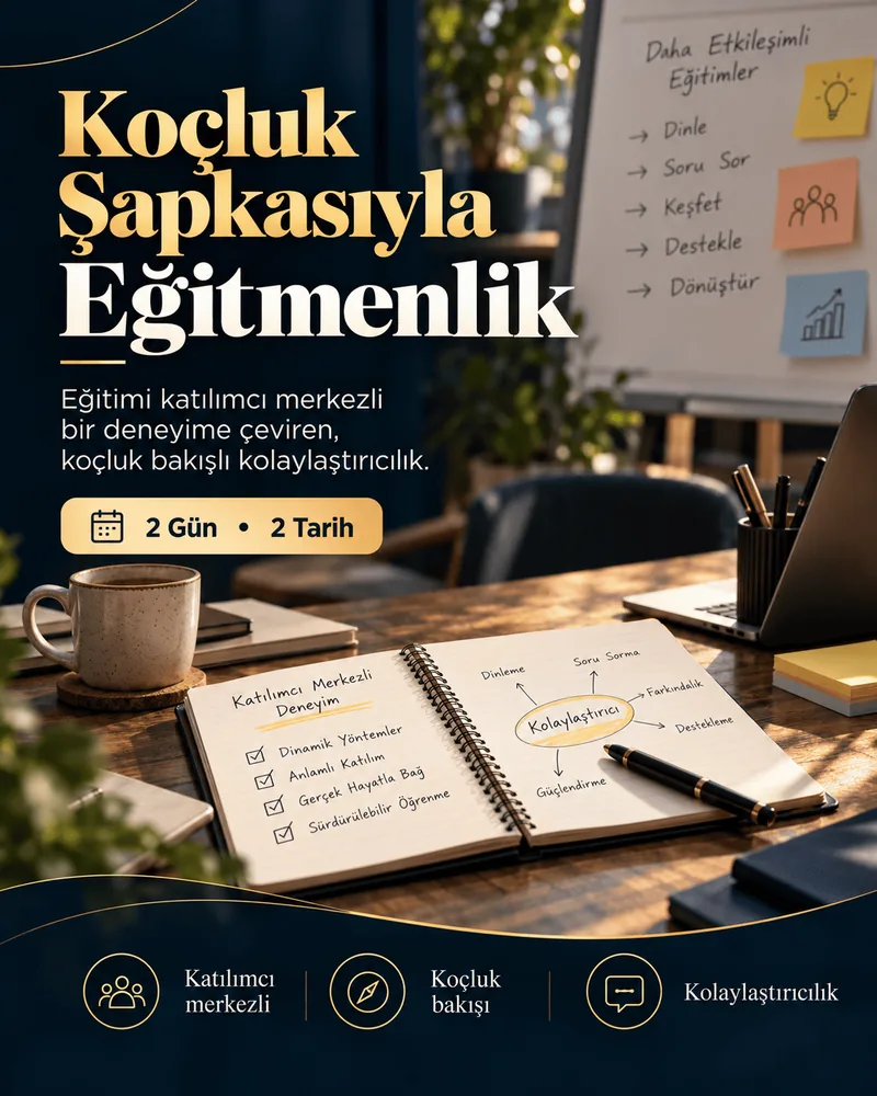 Koçluk Şapkasıyla Eğitmenlik – program posteri